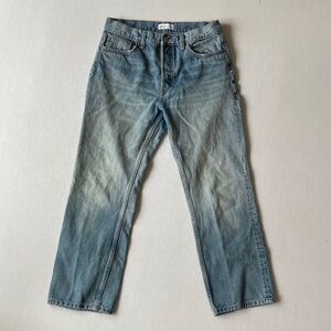 Zara Men's Straight Jeans in Light Blue Wash